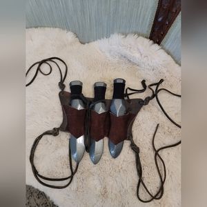 LARP Cosplay Costume Throwing Daggers in Holster